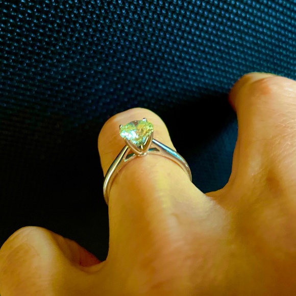 Lab Grown Diamond, White Gold Solitaire Engagement Ring - Picture 1 of 10